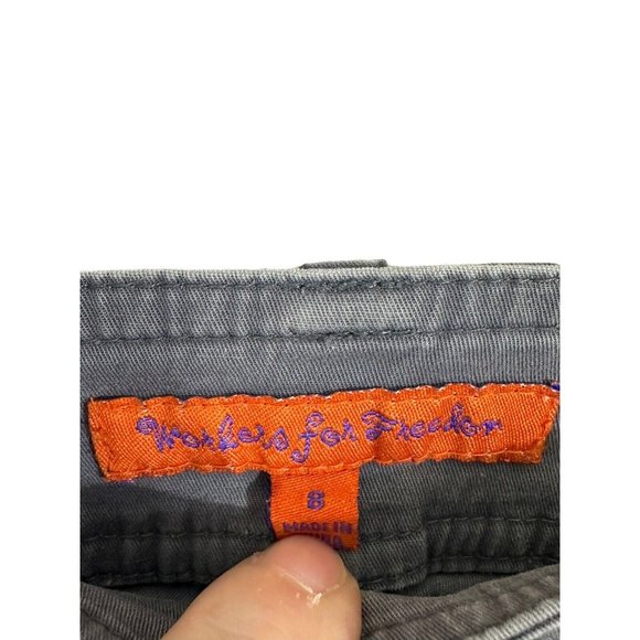 Workers for Freedom Women's Size 8 Gray Chino Pants Zippers‎ - Picture 6 of 8
